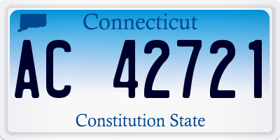 CT license plate AC42721