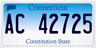 CT license plate AC42725