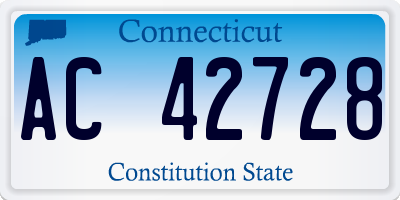 CT license plate AC42728