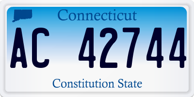 CT license plate AC42744