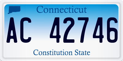 CT license plate AC42746