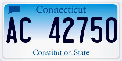 CT license plate AC42750
