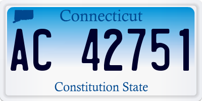 CT license plate AC42751
