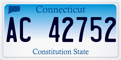 CT license plate AC42752