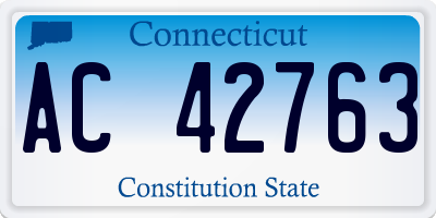 CT license plate AC42763