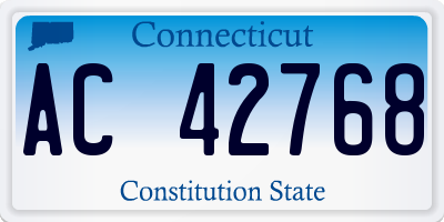 CT license plate AC42768