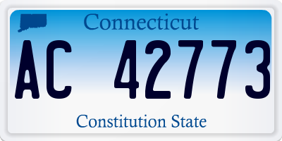 CT license plate AC42773