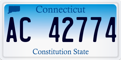 CT license plate AC42774