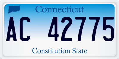 CT license plate AC42775