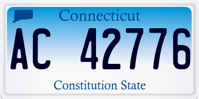 CT license plate AC42776