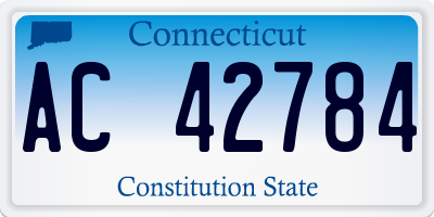 CT license plate AC42784