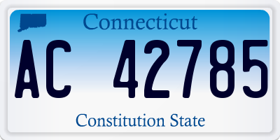 CT license plate AC42785