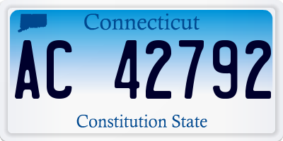CT license plate AC42792