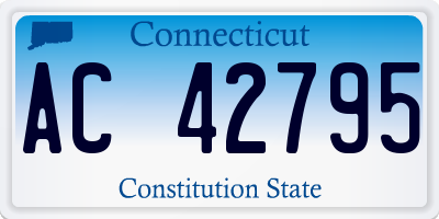CT license plate AC42795