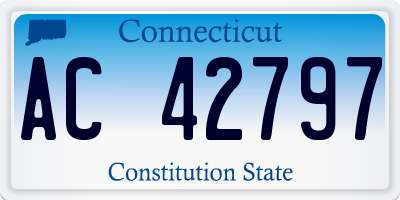 CT license plate AC42797