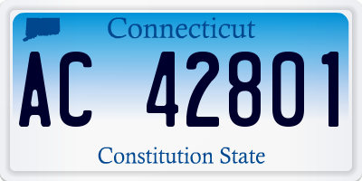 CT license plate AC42801