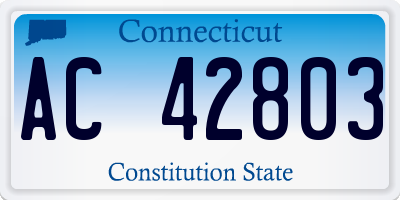 CT license plate AC42803
