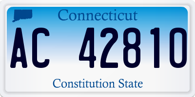 CT license plate AC42810