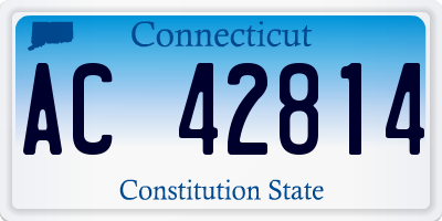 CT license plate AC42814