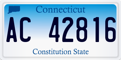 CT license plate AC42816