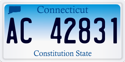 CT license plate AC42831