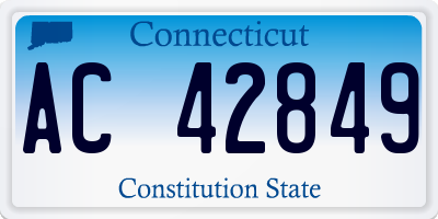 CT license plate AC42849