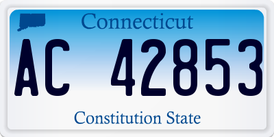 CT license plate AC42853