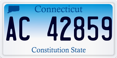 CT license plate AC42859