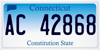 CT license plate AC42868