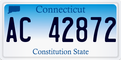 CT license plate AC42872