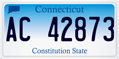 CT license plate AC42873