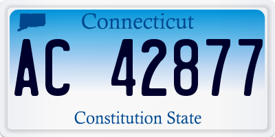 CT license plate AC42877