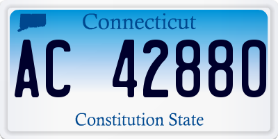 CT license plate AC42880