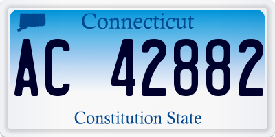 CT license plate AC42882