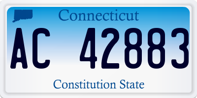 CT license plate AC42883