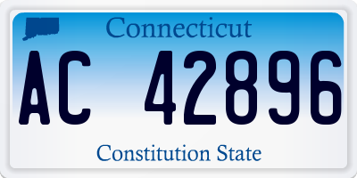 CT license plate AC42896
