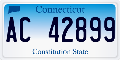 CT license plate AC42899