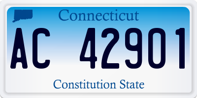 CT license plate AC42901