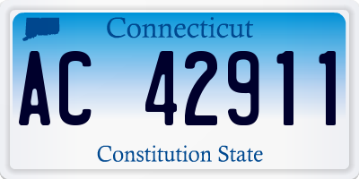 CT license plate AC42911