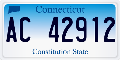 CT license plate AC42912