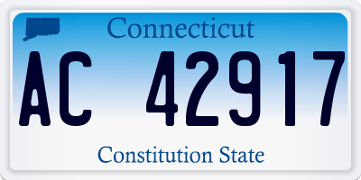 CT license plate AC42917