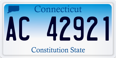 CT license plate AC42921