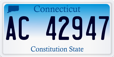 CT license plate AC42947