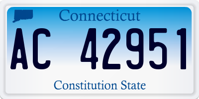 CT license plate AC42951