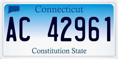 CT license plate AC42961