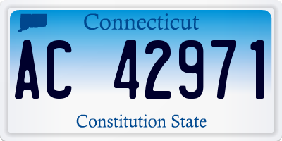 CT license plate AC42971
