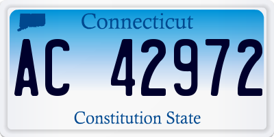 CT license plate AC42972