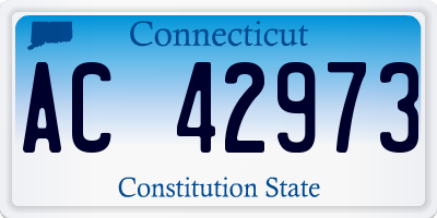 CT license plate AC42973