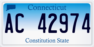CT license plate AC42974