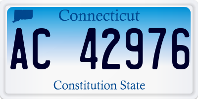 CT license plate AC42976